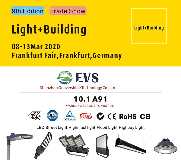 Warmly welcome to visit our booth on Light and Building in Frankfurt @ 10.1 A91.